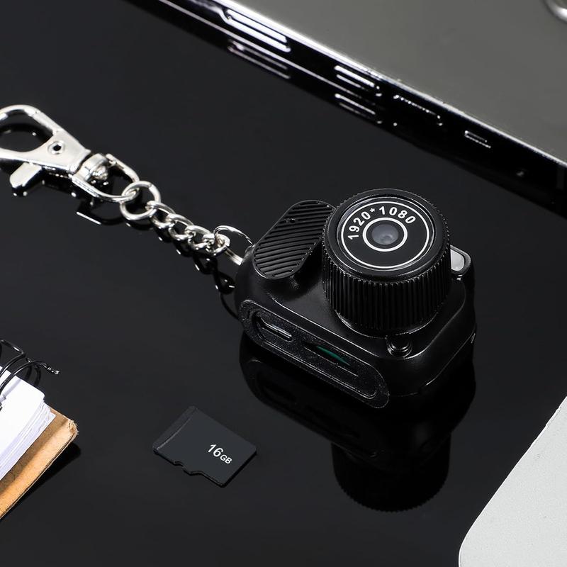 Zoomu Mini Camera Keychain - Retro Camera Portable Keychain Photo Video Camera 100 Mins Battery Life Micro Video Camcorder