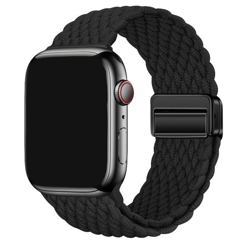 Nylon Braided Watch Band & Cortical Bracelet Set, Fashionable Watch Band Set for Apple Watch, Smart Watch Accessories for Men & Women