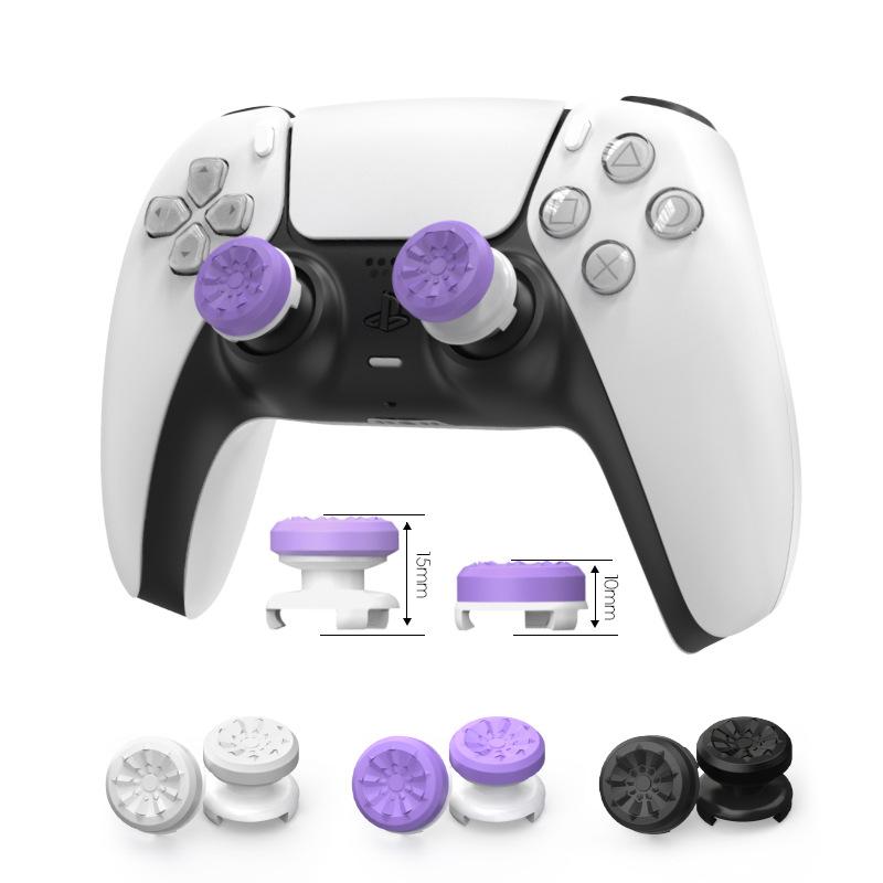 Professional Thumbsticks for PS4 PS5 Xbox | Controller Thumb Grips | Protective Thumb Grips with 1 High-Rise Convex & 1 Mid Rise Concave | Camepad Accessories | lmprove Game Accuracy | Increase Height | Gaming Room Supplies | Red Black Purple White