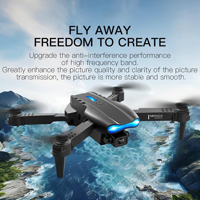 E99 Foldable SD Camera Drone - WiFi FPV, Dual SD, Altitude Hold, Remote Control, Beginner-Friendly - Perfect Gift for Teenagers, Men, Indoor and Outdoor Fun, Affordable UAV with Easy Operation