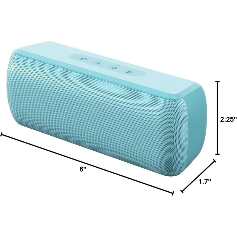 Bluetooth Speaker,Wireless Portable Speakers with TWS, 16H Playtime,Loud Clear Sound for Home,Travel and Outdoor,Handfree Calls Compatible with for iPhone (Powder Blue)