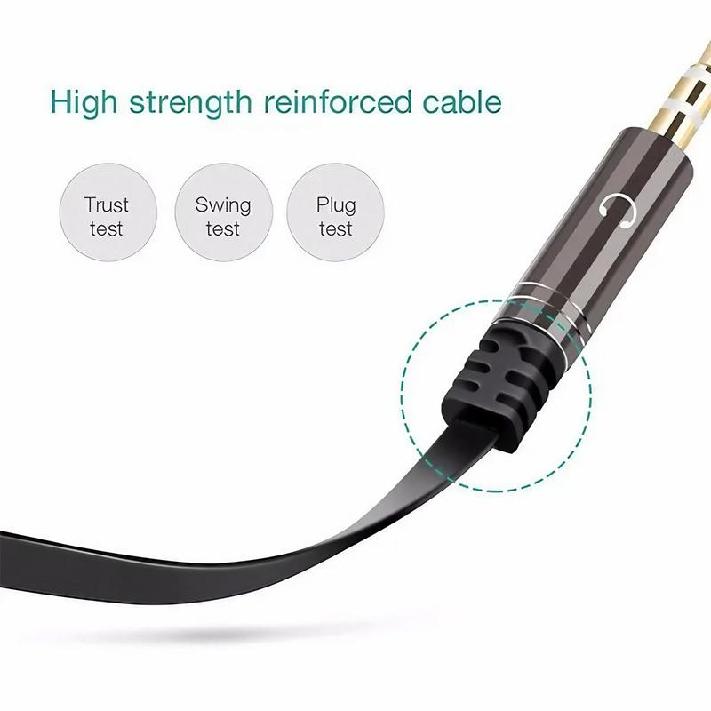 3.5mm Y Splitter Cable, Audio & Microphone Adapter, Stereo Female To Male Adapter, Compatible with Xbox, PS4, Switch, Smartphone, Laptop