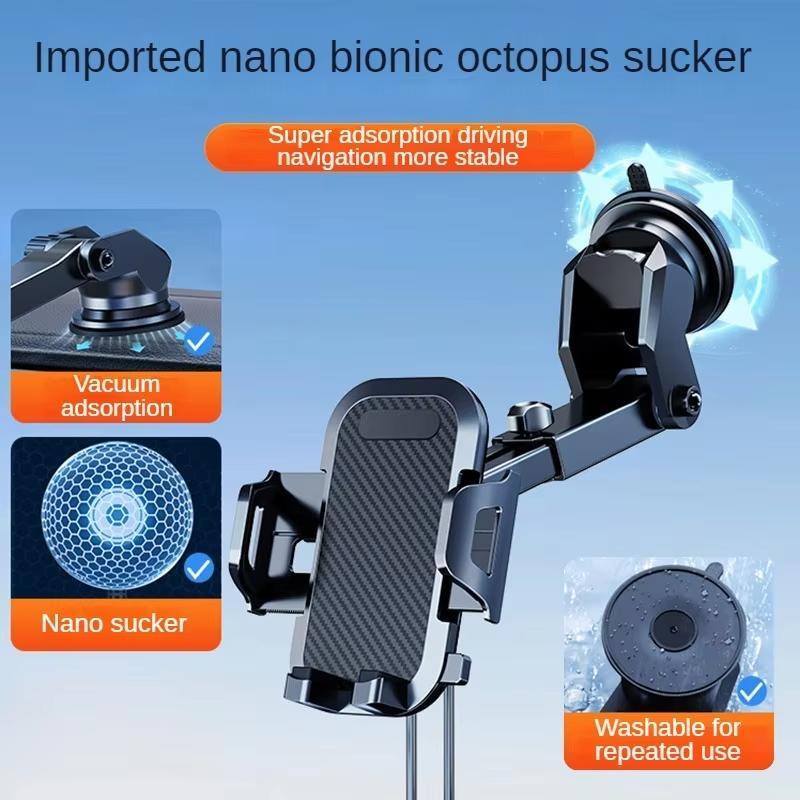 Suction Cup Car Phone Holder, Adjustable Car Phone Holder, Universal Car Interior Accessories for 4-7 Inch Smartphones