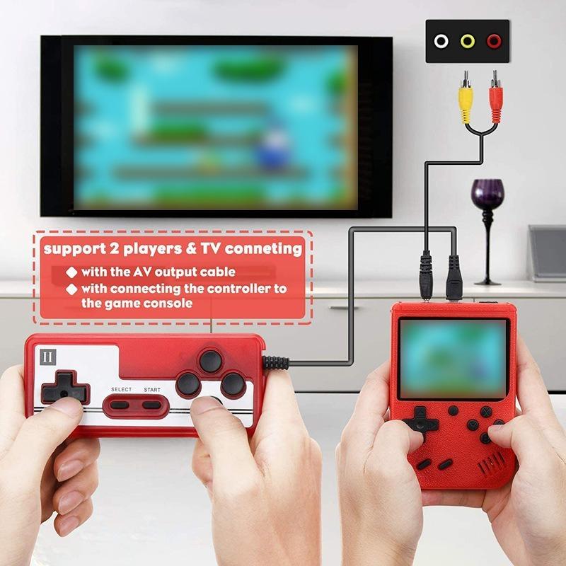 Rechargeable Portable Handheld Game Console with TV Connection for Single and Two Players Protection