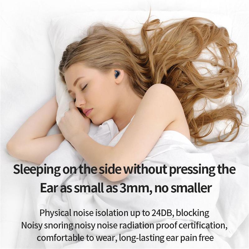 Comfortable Sleep  Side Lying Bluetooth Sleep  True Wireless Mini  Stereo Clear Call IPX5 Waterproof Invisible Minimum  Black Audio Headphones  Noise Earbud Electronic