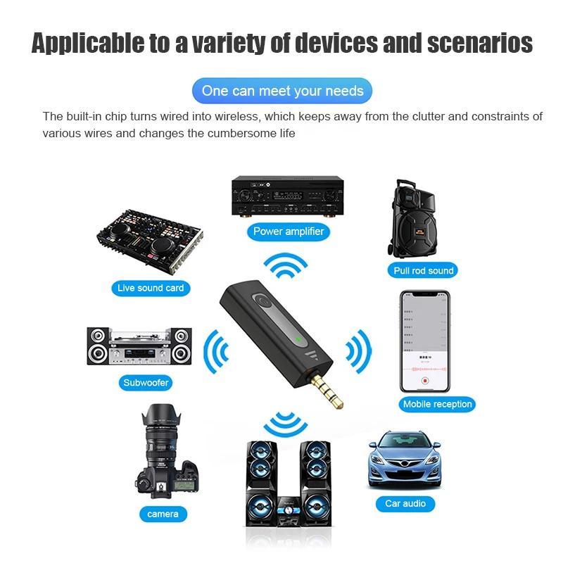 Wireless Lavalier Microphone, 1 Set USB Charging Tiny Tie Microphone with Receiver, Bluetooth-compatible Mini Mic, Noise Reduction Microphone for Phone PC Cell Mobile