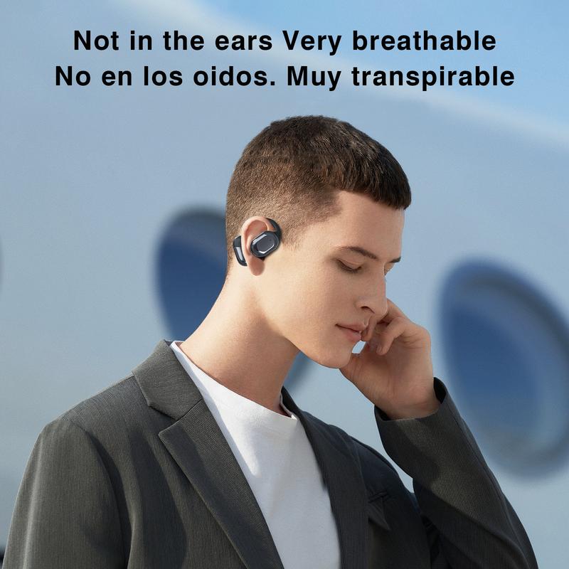 ZIHNIC S05 AI Translation Open-Ear Headphones,Bluetooth V5.4,Wireless OWS On-Ear Earbuds Support 135 Languages, Automatic Translation Earphones With Charging Case Support AI Chat