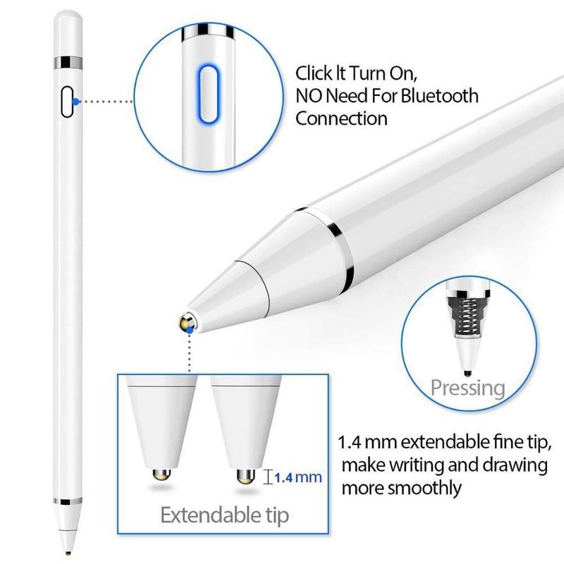 Active Touch Function Pencil, 1 Count Touch Screen Pen, Active Stylus Pen Compatible with iOS & Android for Tablet