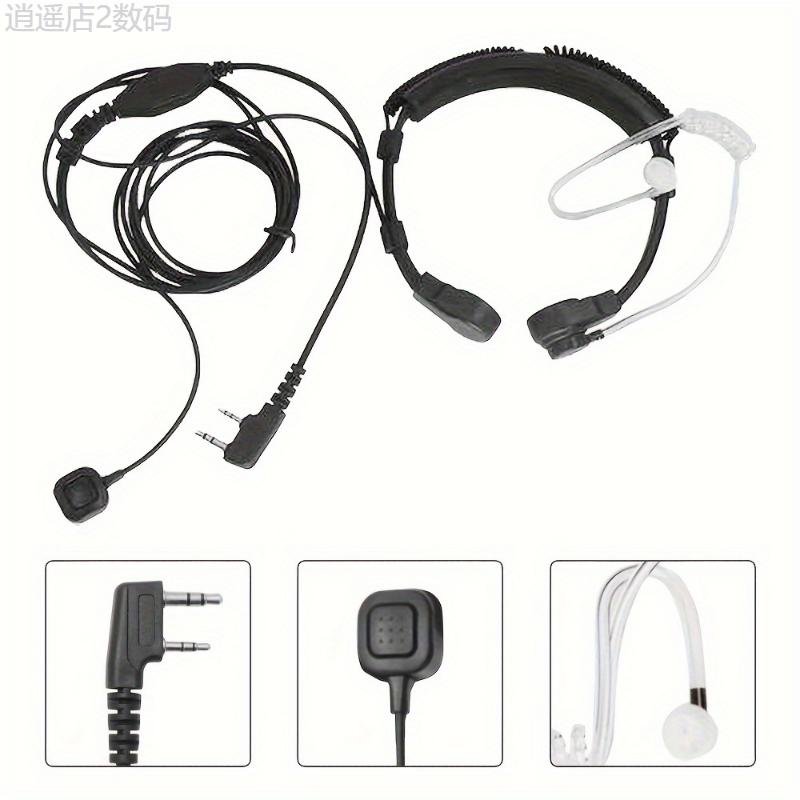 1pc 2pcs Air Conduction Noise Reduction Throat Control Tactical Headset for Baofeng, Jianzong and Other Walkie Talkie Models (BF888S, UV-5R, UV-9R PLUSTK-2107, NX-3320, NX-320PT558, TC-510, TC-700) Audio Button Waterproof Plastic