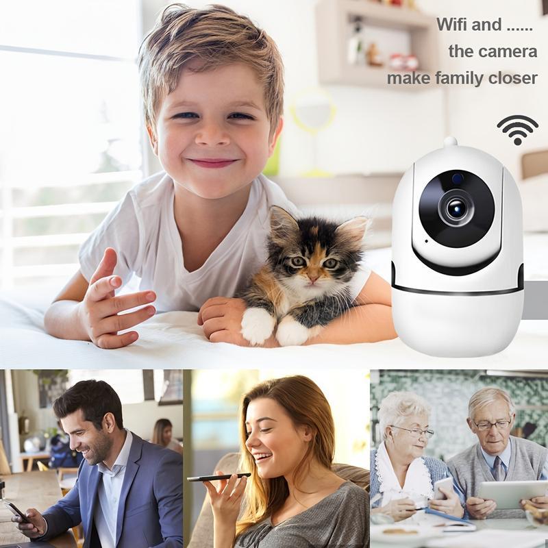 1080P HD Security Monitor Camera, Wireless 2.4Ghz WiFi Security Camera, Home Security Camera with Night Vision Loop Recording, Motion Detection Indoor Camera for Store Warehouse Factory Home, Smart Security Cameras