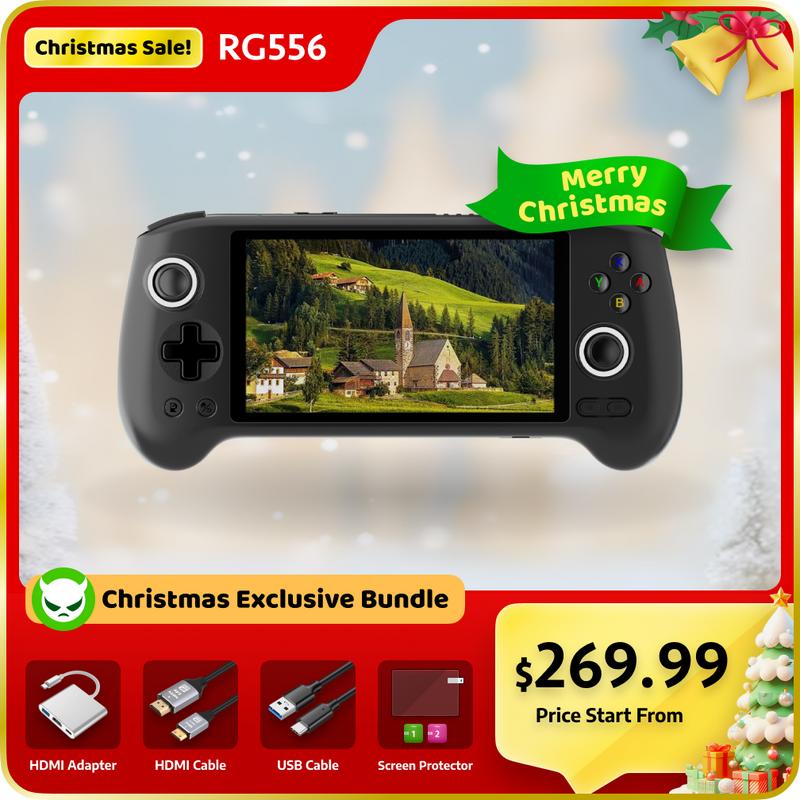 RG556Handheld Game Console Android 13, 5.48’’ AMOLED Touch Screen 1080*1920  DP and 5G WiFi Bluetooth HDMI  Output Six-Axis Gyroscope Sensor 5500mAh with over 42K Games