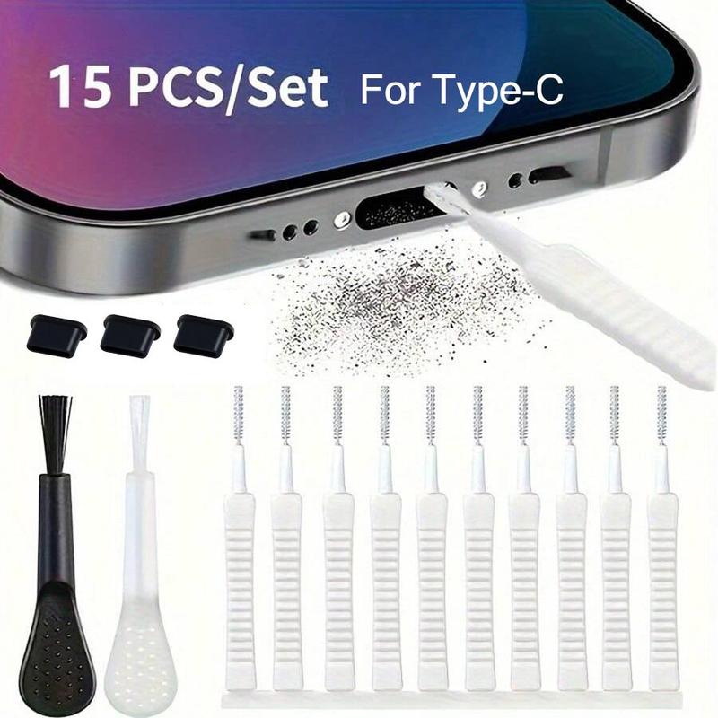 Phone Charging Port Dust Plug Cleaning Kit, Type-C Mobile Phone Charging Interface Dustproof Plug Kit, Mobile Phone Dust Removal Tool Kit for C-shaped Phone