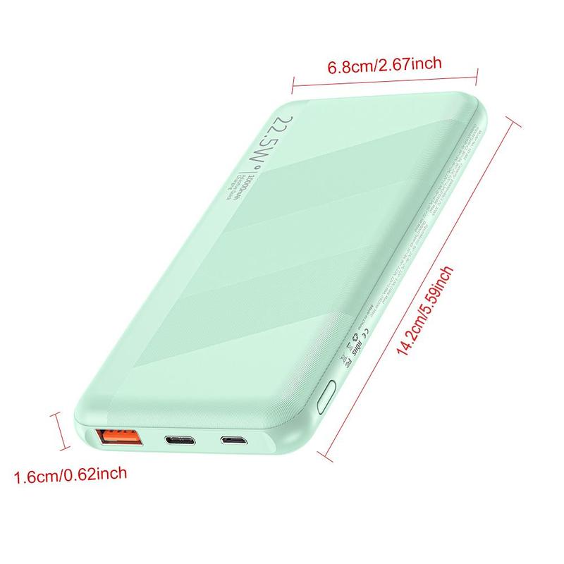 10000mAh Portable Power Bank, USB C Input Output Power Bank, PD3.0 QC4.0 Fast Charging Portable Phone Charger, Power Bank Suitable for iPhone Galaxy iPad, Portable Charger for Phone