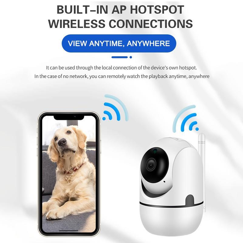 1080P HD Security Monitor Camera, Wireless 2.4Ghz WiFi Security Camera, Home Security Camera with Night Vision Loop Recording, Motion Detection Indoor Camera for Store Warehouse Factory Home, Smart Security Cameras