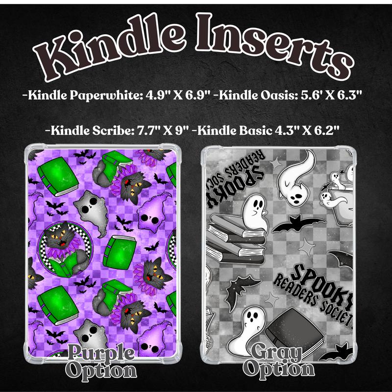 Spooky Halloween Kindle Inserts for Kindle Paperwhite, Oasis, Scribe and Basic, Cute and Witchy Vibes, Accessories Cases Tablet Cover Halloween Durable Protection Casing  Smartphone Handheld