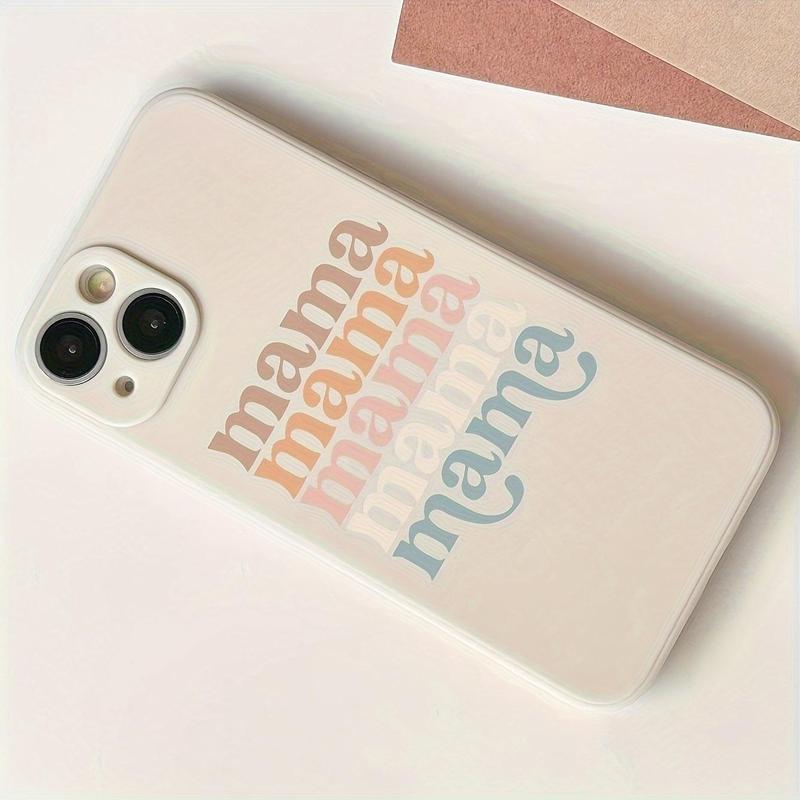 Letter Pattern Soft TPU Phone Case, Anti-drop Cellphone Protective Case, Total Protective Shockproof Mobile Phone Cover for iPhone