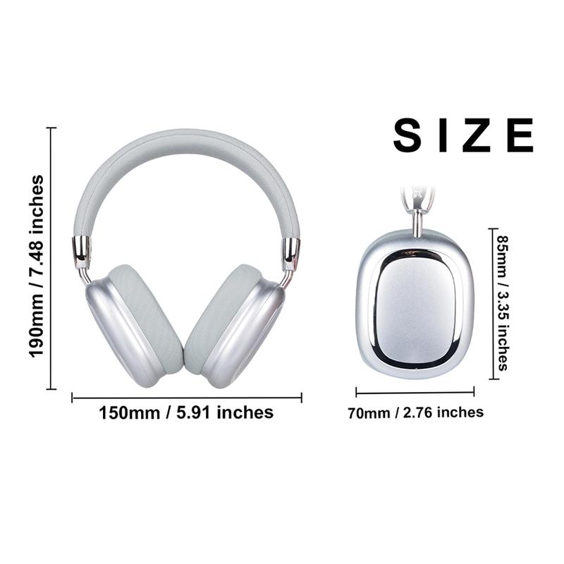 Wireless Bluetooth Headphones Over Ear, Lightweight HiFi Stereo Gaming Headset with Microphone Waterproof Foldable Bluetooth 5.3 Headphones for Travel, Computer Laptop for Long Wearing