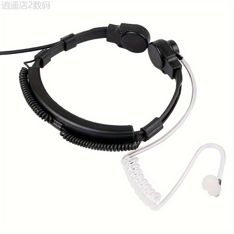 1pc 2pcs Air Conduction Noise Reduction Throat Control Tactical Headset for Baofeng, Jianzong and Other Walkie Talkie Models (BF888S, UV-5R, UV-9R PLUSTK-2107, NX-3320, NX-320PT558, TC-510, TC-700) Audio Button Waterproof Plastic