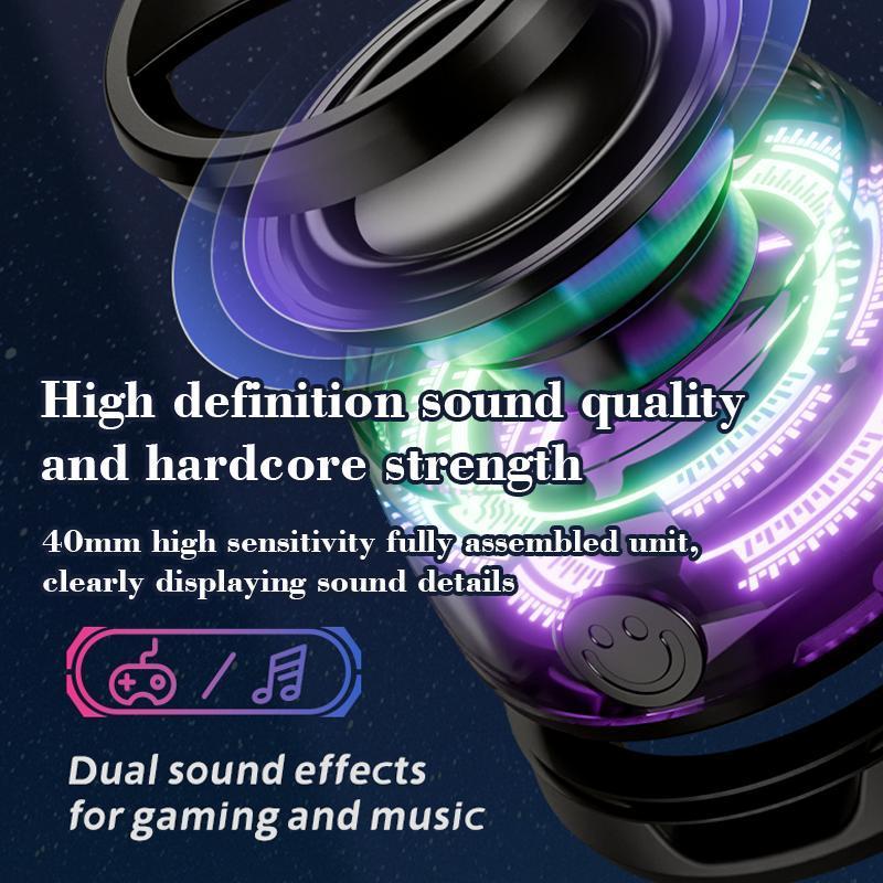 Portable Wireless Speaker, USB Rechargeable Magnetic Mini Speaker with RGB Atmosphere Light, Wireless Bluetooth-compatible Speaker for Home & Outdoor