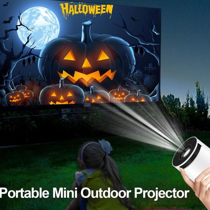 Portable 4K Mini Projector with Bluetooth And Android 11, Portable Projector 4K Full HD Support, Smart Projector 5G WiFi6 BT5.0 Auto Horizontal Correction, 180Rotatable Outdoor Projector for Phone TV Stick Laptop