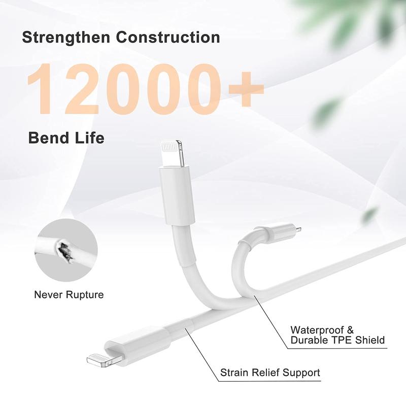 Eettvekd USB C Fast Charging Cable, 3 Counts PD Super Fast Charge Phone Charging Cable for Summer for iPhone 14 14 Pro 13 13 Pro 12 11 Pro X XS XR Phones