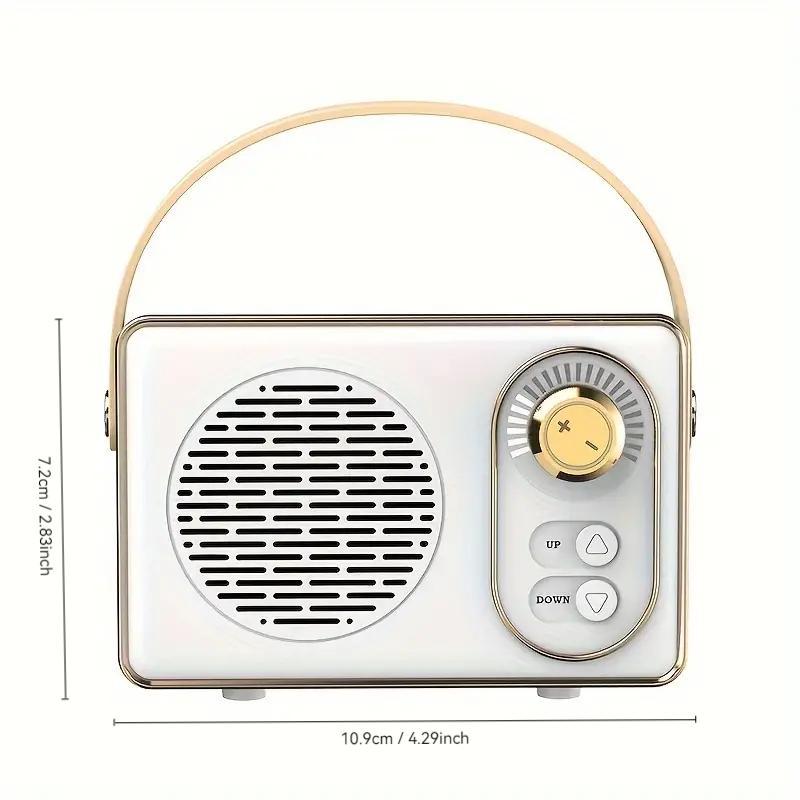 Retro Wireless Bluetooth-compatible Speaker, Portable Wireless Fashion Speaker with Built-in Portable Hanging Rope, Subwoofers, Mini Creative Speaker for Outdoor