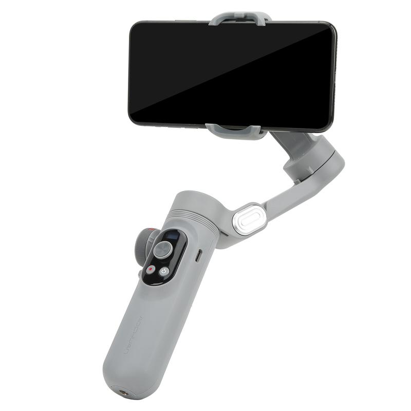 Gimbal Stabilizer for Smartphone, 3-Axis iPhone Gimbal Portable Gimbal w OLED Display for iPhone Andriod, Phone Gimbal with Face Object Tracking for Tiktok YouTube Vlog-Smart X Pro Gray