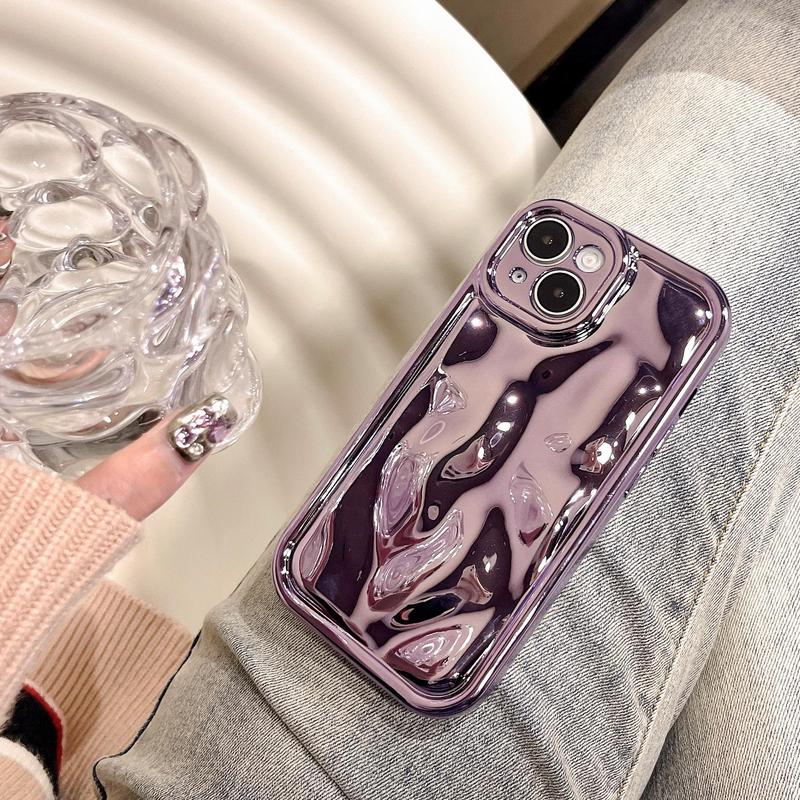 Anti-fall Texture Plating Phone Case, Shockproof Cell Phone Protective Cover, All-inclusive Anti-fall Phone Cases for iPhone 11 12 13 14 15 Pro Max Plus Series