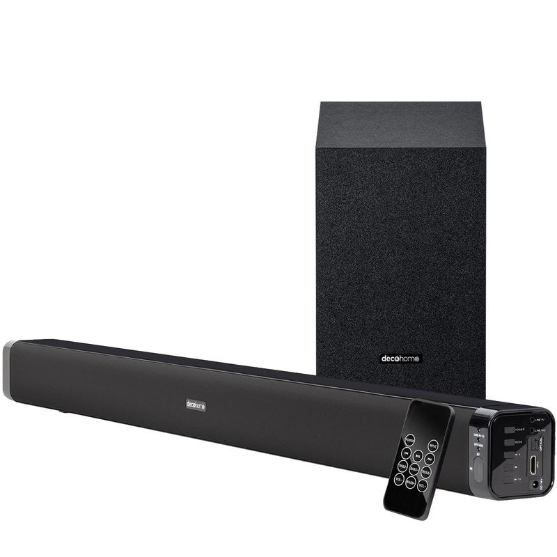 Deco Gear 60W Soundbar with Subwoofer - Premium 2.1 Channel Audio - Wireless Connectivity