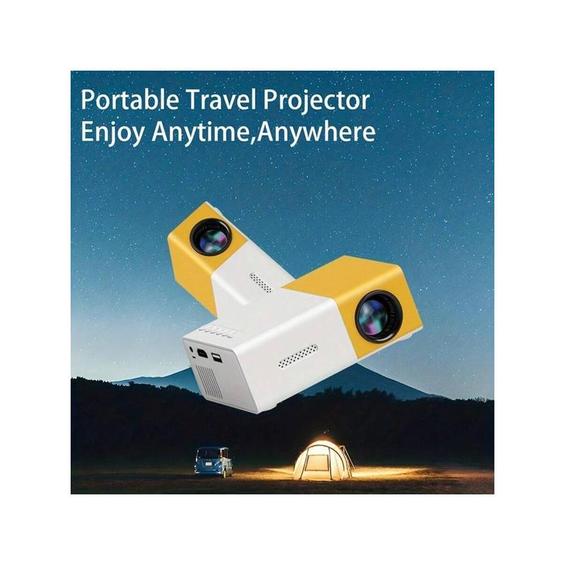 YG300 HD Mini Projector With HDMI-Compatible, USB And SD Memory-Enhance Your Movie, TV And Game Experience, With Stand, Suitable For Outdoor Camping  Drive-In  Home Theater Projector Audio Adapter Audio Adapter Android Connection polk audio Micro Screen