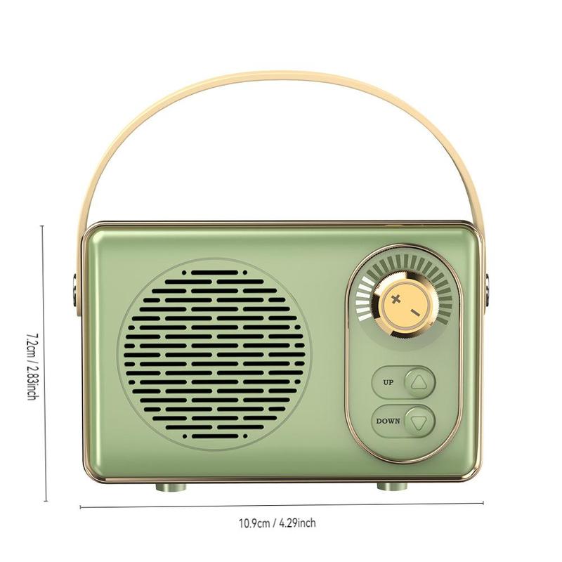 Retro Wireless Bluetooth-compatible Speaker, Portable Wireless Fashion Speaker with Built-in Portable Hanging Rope, Subwoofers, Mini Creative Speaker for Outdoor