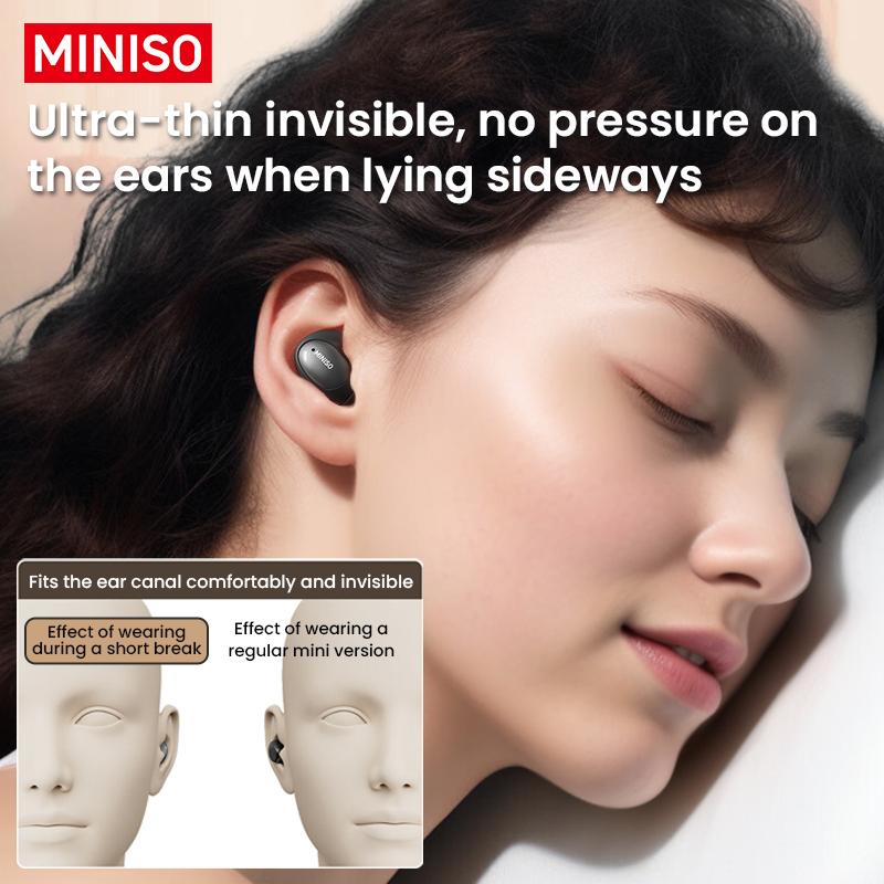 MINISO MS153 Wireless Sleep Earbuds Noise Blocking Headphones for Sleep Comfortable Fit Bluetooth 5.4 Earphones Side Sleeping In-Ear Headsets Noise reduction and sleep aid