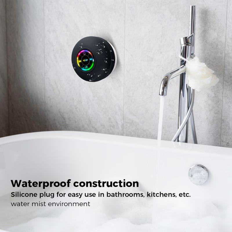 Mini Bluetooth Shower Speaker,Portable Bluetooth-compatible Speaker for Beach.ortable Wireless Speaker with Suction Cup.Pairs Easily to Smartphone, Tablets, Computer christmas 2024 ornament Audio Stereo Connection Waterproof portable bluetooth