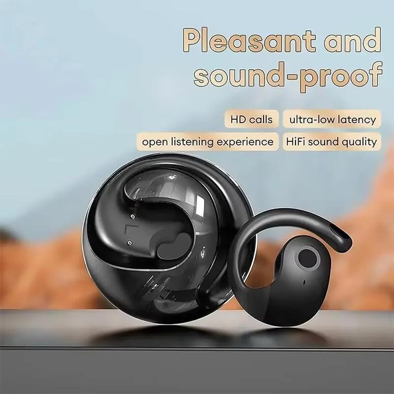 Wireless Headphones, Bluetooth-compatible Headset with Mics, HiFi Stereo Sound Earphones, Smart Touch Sports Waterproof Earbuds for Phone