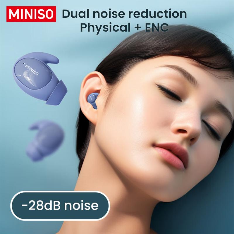 MINISO MS153 Wireless Sleep Earbuds Noise Blocking Headphones for Sleep Comfortable Fit Bluetooth 5.4 Earphones Side Sleeping In-Ear Headsets Noise reduction and sleep aid