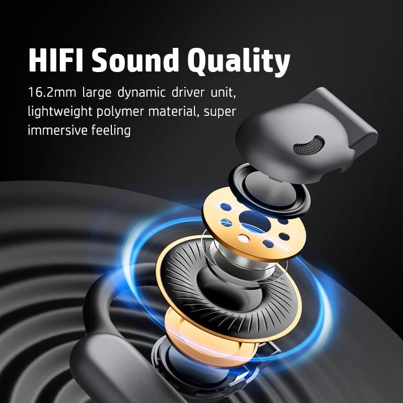 HP H23D Wireless Open-ear Headphone, 1 Count OWS IPX4 Waterproof Fashionable Sport Earbuds, Gaming Headphones for Smartphone, Idea Gift for Friend, Portable Earphones