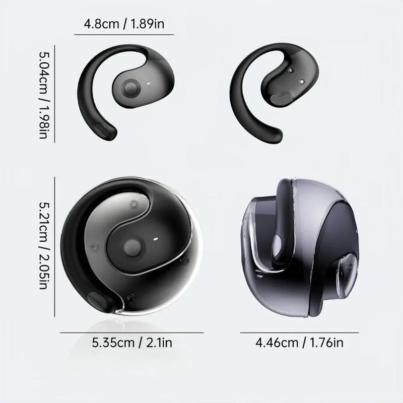 Wireless Headphones, Bluetooth-compatible Headset with Mics, HiFi Stereo Sound Earphones, Smart Touch Sports Waterproof Earbuds for Phone