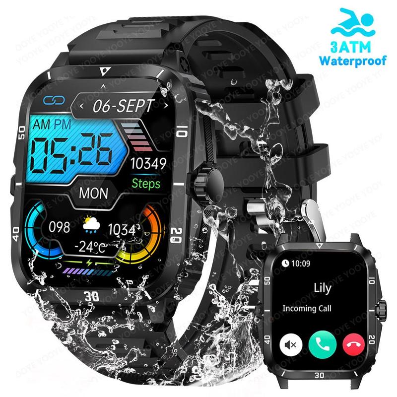 Multifunctional Smart Watch, Fashion Digital Watch with Phone Call & Music Control, 3ATM Waterproof Sports Watch for Women & Men, Android Watch, Fitness Watch, Sport Smartwatch, Android Watch, Fitness Watch, Touch Screen Watch