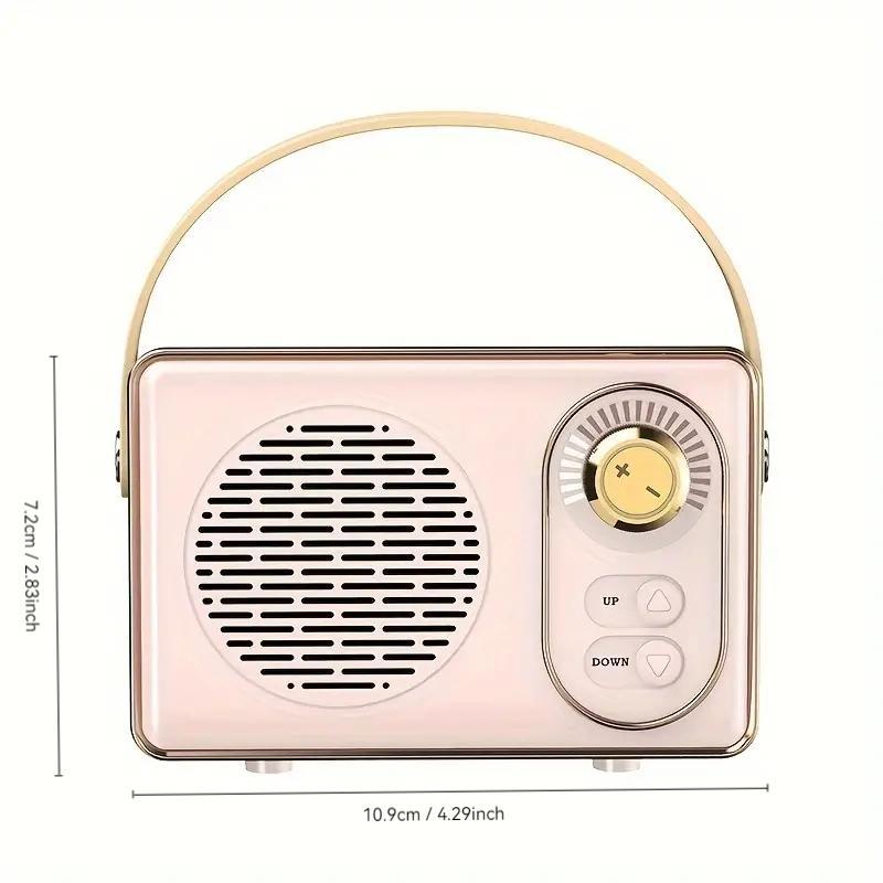 Retro Wireless Bluetooth-compatible Speaker, Portable Wireless Fashion Speaker with Built-in Portable Hanging Rope, Subwoofers, Mini Creative Speaker for Outdoor