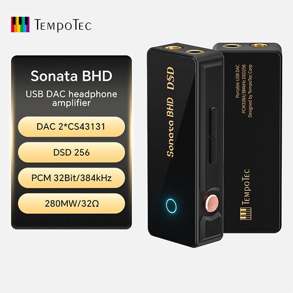 TempoTec Sonata BHD portable USB C dongle DAC&,3 Gain levels, 4.4mm&3.5mm    Audio Digital Accessories amplifier  reduction headphone