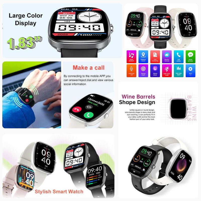 Multifunctional Smart Watch, Fashion Full Touch Screen Digital Watch with Multiple Sports Mode, Waterproof Sports Watch for Women & Men