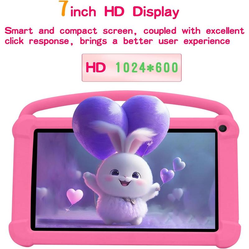 Tablet 7 inch for Boys Girls Android 12 Tablets for  4GB RAM 32GB ROM  Tablet WIFI  Safety Eye IPS Screen Parental Control, Dual Camera Shockproof Case for Educational, .