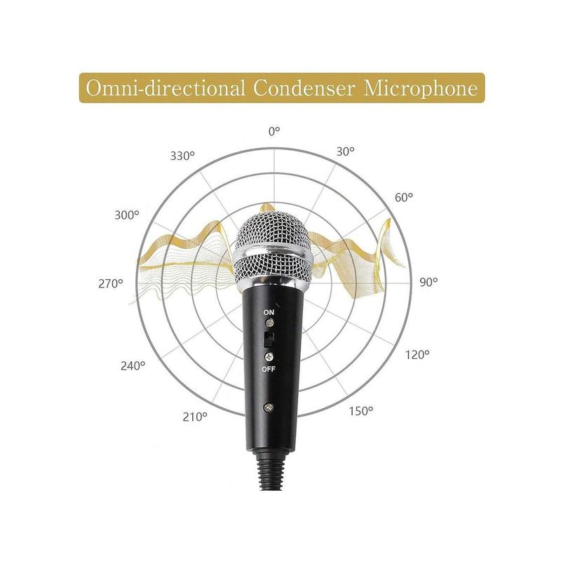 LIUHUAIHAO  Condenser Microphone Recording 3.5mm Interface Plug&Play Live Karaoke Video Conference For PC Computer Gaming With Adjustable Mount Holder