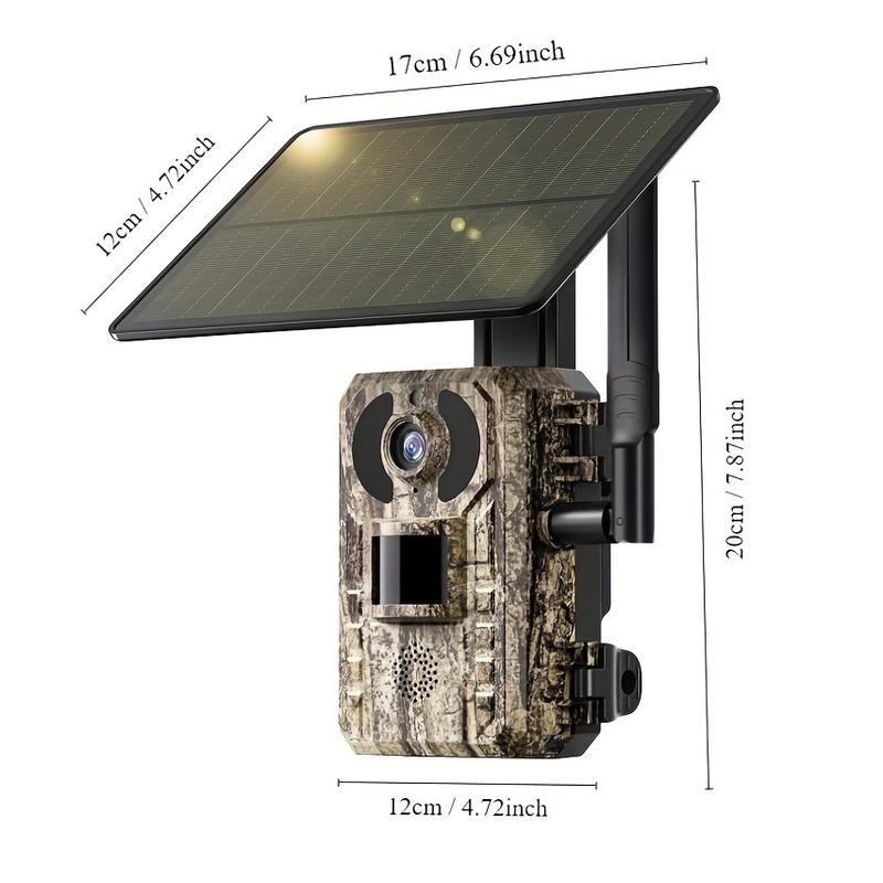 4pcs 4G LTE Cellular Trail Camera With 2.7K Live View, Ultra HD Night Vision, Built-in SIM Card, Remote Phone Access, 0.2S Motion Activation, With Solar Panel, For Use In Places Without WiFi Signal, Suitable For Hunting Cameras In Remote Areas Such As Mou