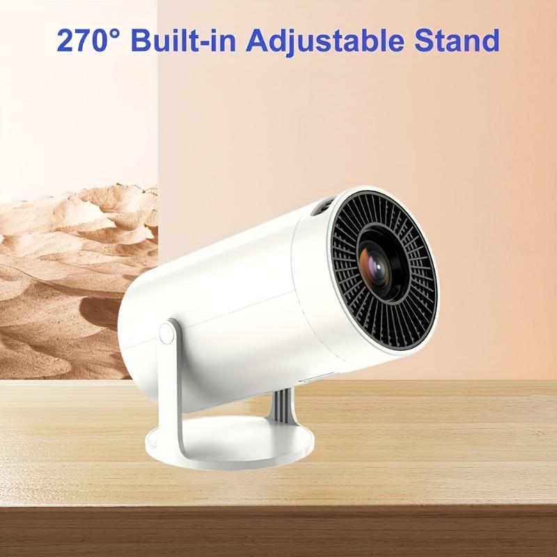 1pc HY300mini Portable 3D Ready LCD Movie Projector, 1280x800 Native Resolution, 200 ANSI Lumens, 16:9 Aspect Ratio, Table Mount, Touchpad Control, Smart Connectivity, 110V 220V, US Plug, Ideal for Indoor Outdoor Home Cinema, Family Gift