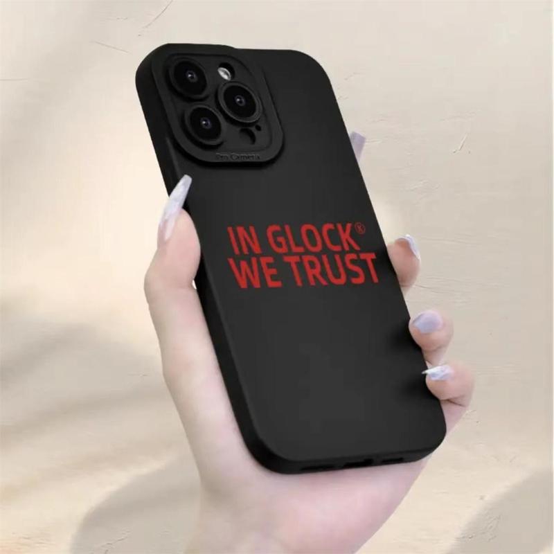 Letter Pattern Phone Case, Full Body Shockproof Phone Protective Cover, Phone Accessories Compatible with iPhone 11 12 13 14 15 16 Pro Max