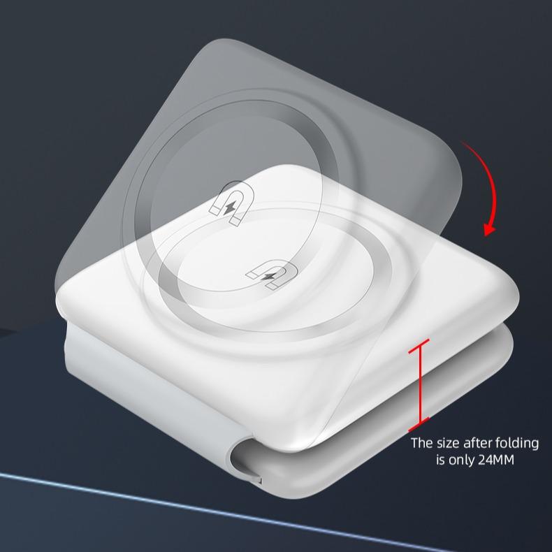 Kinglucky i33 A convenient and elegant magnetic  fast  wireless  charger that supports simultaneous magnetic wireless charging for Cellphone (iPhone 15 Pro 14 Max 13 Smartphone and Android Electronic ), smartwatches, and earphones.