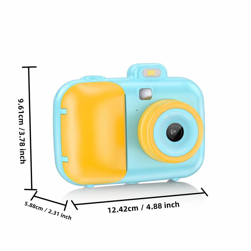 Mini Instant Print Camera, 1 Count 1080P Selfie Digital Camera with 4 Rolls Print Paper & 32GB Card, Durable Mini Camera, Video & Instant Print Camera Gift for Girls Boys 3-12 Years Old