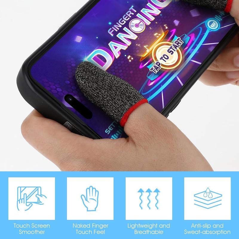 40Pcs Finger Sleeves Thumb Sleeves Mobile Gaming Finger Gloves for Gaming Dedales Gamer for Men Women Mobile Phone Game