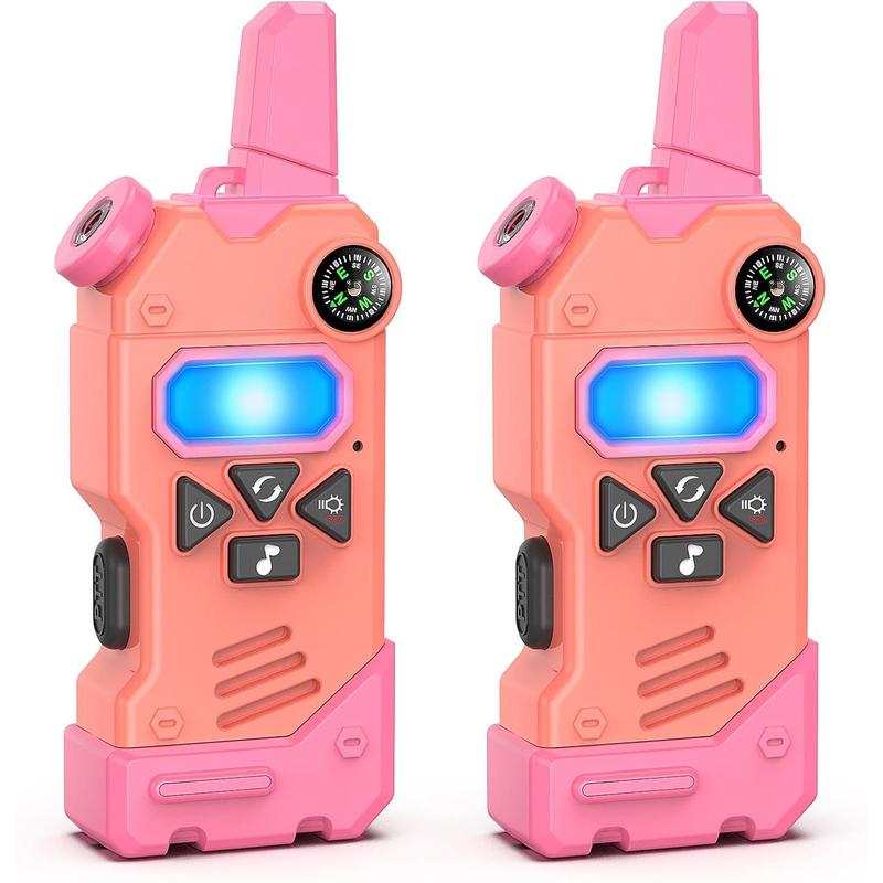 Walkie Talkies for Kids with Colourful Channels,Fun Toy with Compass Flashlight and Magnifying Glass,Perfect Christmas Birthday Gift Toy Gifts for 3 4 5 6 7 8 9-12 Year Old Boys Girls